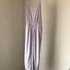 Boohoo tall silver jumpsuit